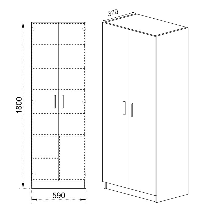 Παπουτσοθήκη - ντουλάπι Ark pakoworld 18 ζευγών χρώμα sonoma 59x37x180εκ