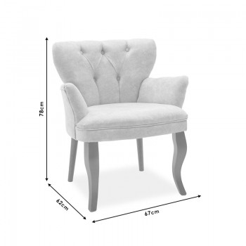 Πολυθρόνα Samara pakoworld ύφασμα μπεζ antique 67x62x78εκ