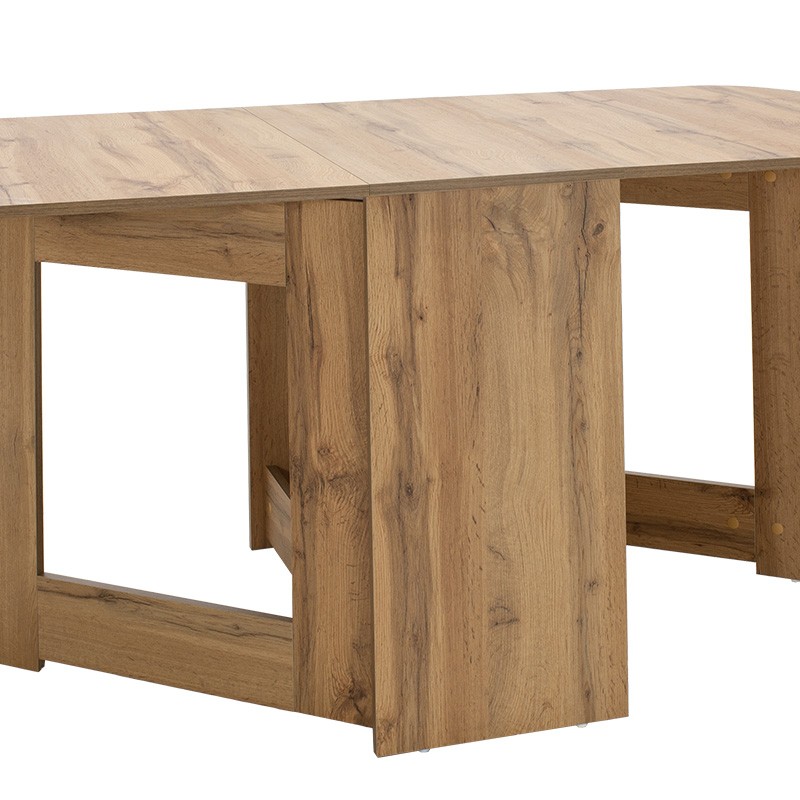 Τραπέζι Julian pakoworld πολυμορφικό-επεκτεινόμενο χρώμα gold oak 37x80x75.5εκ