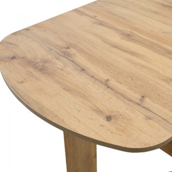 Τραπέζι Julian pakoworld πολυμορφικό-επεκτεινόμενο χρώμα gold oak 37x80x75.5εκ