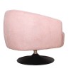 Πολυθρόνα Willow pakoworld περιστρεφόμενη ύφασμα ροζ 80x83x80εκ