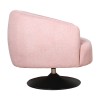 Πολυθρόνα Willow pakoworld περιστρεφόμενη ύφασμα ροζ 80x83x80εκ