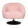 Πολυθρόνα Willow pakoworld περιστρεφόμενη ύφασμα ροζ 80x83x80εκ