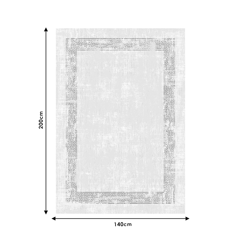 Χαλί PWC-0031 pakoworld ανοιχτό γκρι-χρυσό 140x200εκ