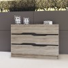 Συρταριέρα Comfy pakoworld με τρία συρτάρια χρώμα sonoma-ανθρακί 100x38,5x71εκ