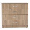 Συρταριέρα Deco pakoworld με τέσσερα συρτάρια χρώμα sonoma 80x43,5x76εκ