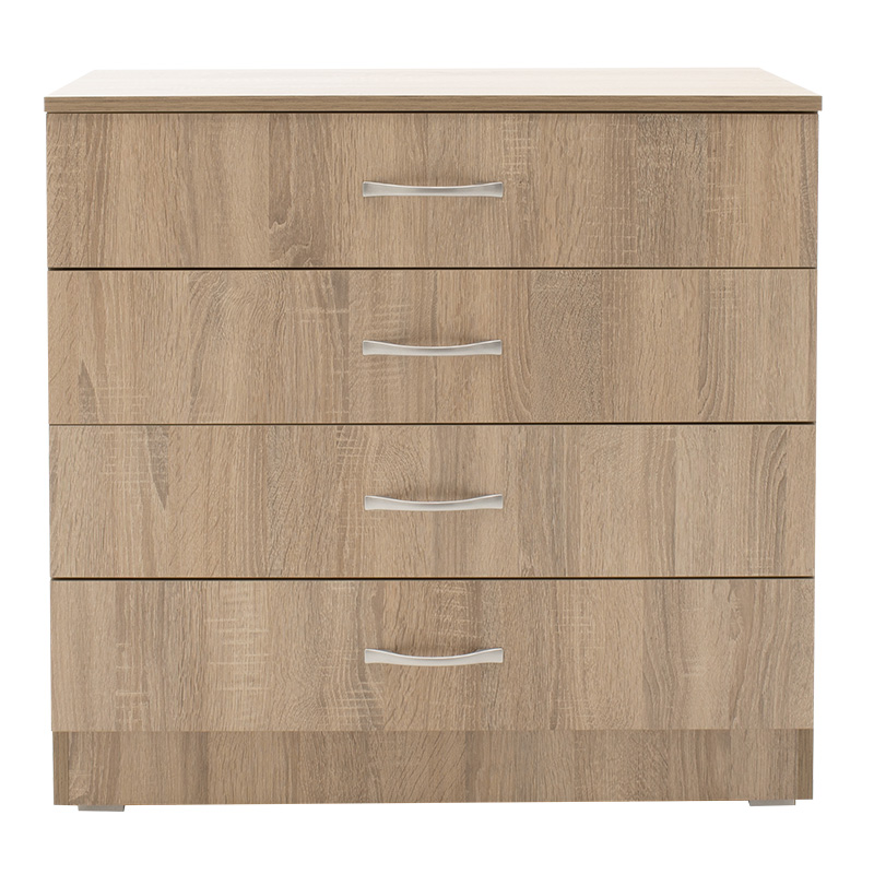 Συρταριέρα Deco pakoworld με τέσσερα συρτάρια χρώμα sonoma 80x43,5x76εκ