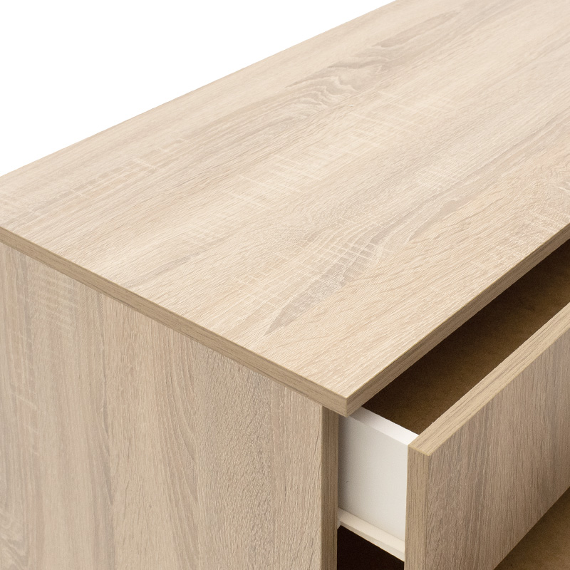Συρταριέρα Deco pakoworld με τέσσερα συρτάρια χρώμα sonoma 80x43,5x76εκ