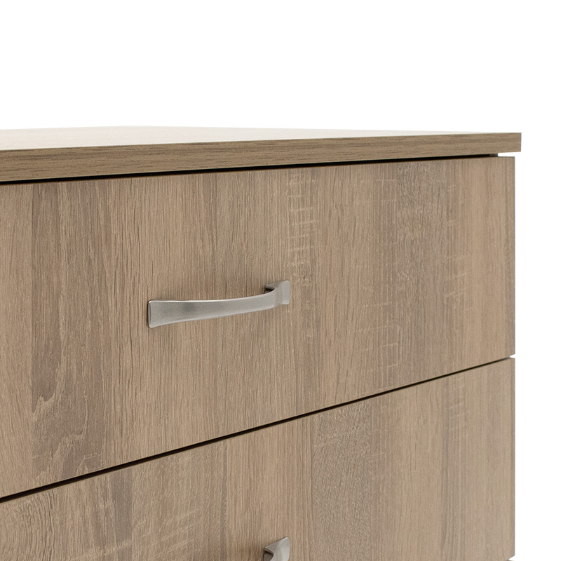 Συρταριέρα Deco pakoworld με τέσσερα συρτάρια χρώμα sonoma 80x43,5x76εκ