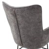 Πολυθρόνα Claire pakoworld κουνιστή ύφασμα γκρι antique 69x82x95εκ