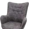 Πολυθρόνα Claire pakoworld κουνιστή ύφασμα γκρι antique 69x82x95εκ