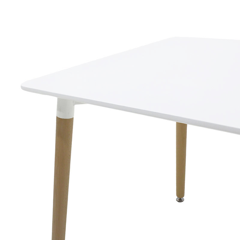 Τραπέζι Natali pakoworld τετράγωνο MDF χρώμα λευκό 80x80x76εκ