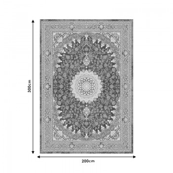 Χαλί PWC-0002 pakoworld γκρι-μαύρο 200x300εκ