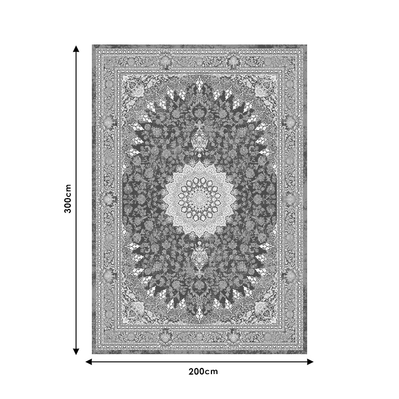 Χαλί PWC-0002 pakoworld γκρι-μαύρο 200x300εκ