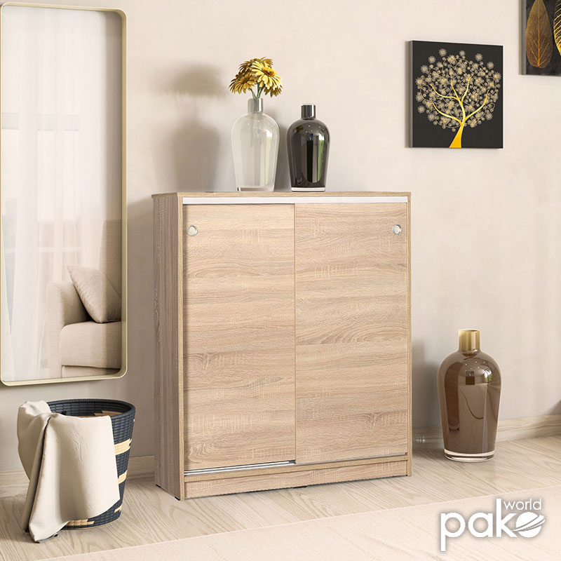 Ντουλάπι-Παπουτσοθήκη 20 ζεύγων Diamond pakoworld σε χρώμα sonoma 91x37x105εκ