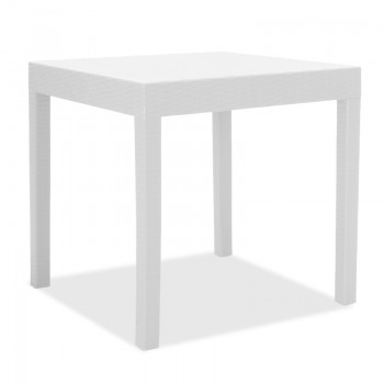 Τραπέζι Gabi pakoworld PP χρώμα λευκό 80x80x77εκ