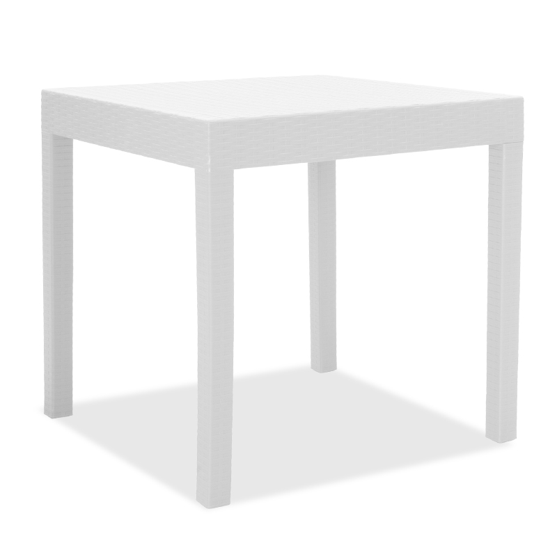 Τραπέζι Gabi pakoworld PP χρώμα λευκό 80x80x77εκ