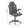 Καρέκλα γραφείου Ernest gaming pakoworld pu-mesh μαύρο