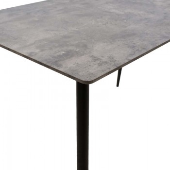 Τραπέζι Cuba pakoworld MDF χρώμα γκρι cement 120x70x76εκ