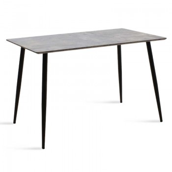 Τραπέζι Cuba pakoworld MDF χρώμα γκρι cement 120x70x76εκ