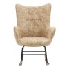 Πολυθρόνα Claire pakoworld κουνιστή ύφασμα καφέ μπεζ antique 69x82x95εκ