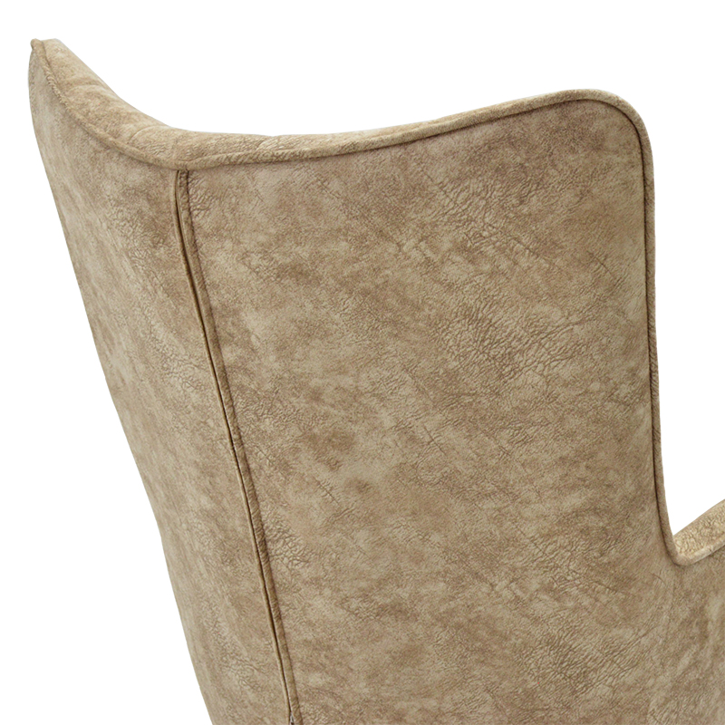 Πολυθρόνα Claire pakoworld κουνιστή ύφασμα καφέ μπεζ antique 69x82x95εκ