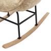Πολυθρόνα Claire pakoworld κουνιστή ύφασμα καφέ μπεζ antique 69x82x95εκ