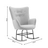 Πολυθρόνα Claire pakoworld κουνιστή ύφασμα καφέ μπεζ antique 69x82x95εκ