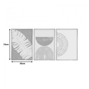 Πίνακας σε καμβά Terpen I pakoworld τρίπτυχος με ψηφιακή εκτύπωση 50x2x70εκ