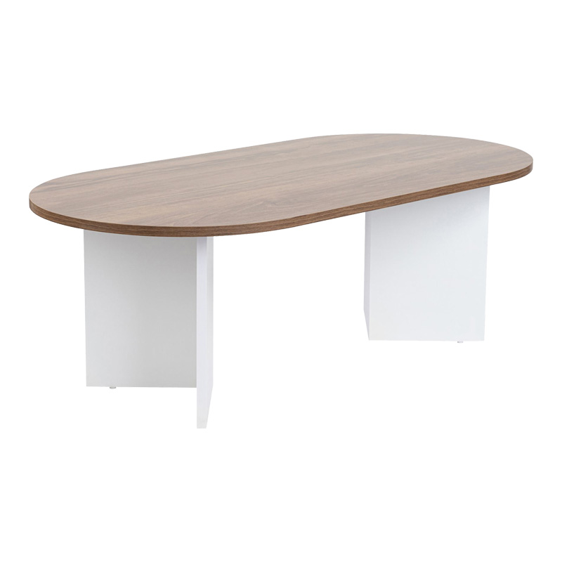 Τραπέζι σαλονιού Tabletod pakoworld σε καρυδί-λευκή απόχρωση 119x60x40εκ