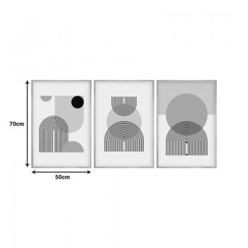 Πίνακας σε καμβά Jefton pakoworld τρίπτυχος με ψηφιακή εκτύπωση 50x2x70εκ