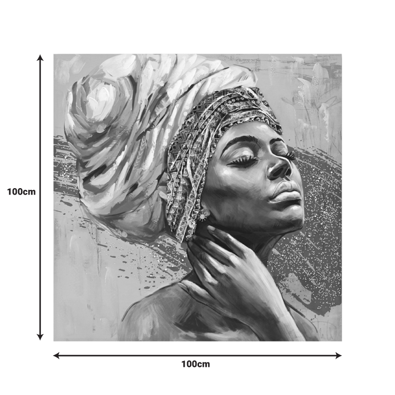 Πίνακας σε καμβά Africana Inart 100x3x100εκ