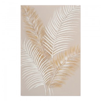 Πίνακας σε καμβά Leavy I Inart 60x3x90εκ