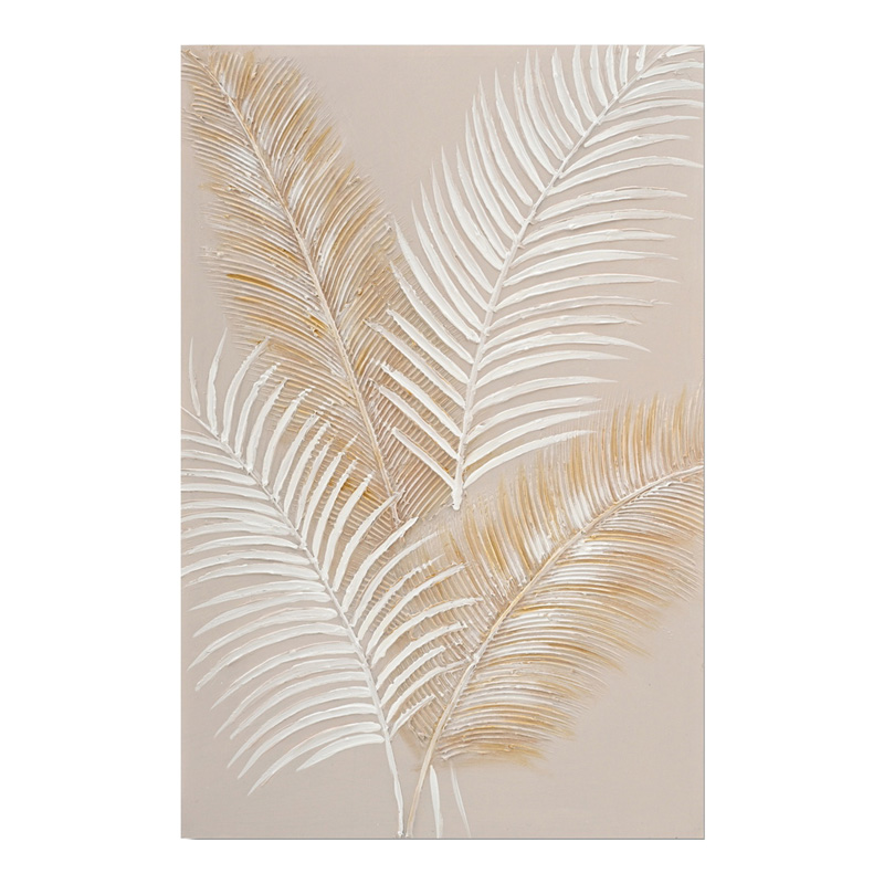 Πίνακας σε καμβά Leavy I Inart 60x3x90εκ