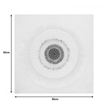 Πίνακας σε καμβά Circled I Inart 80x3x80εκ