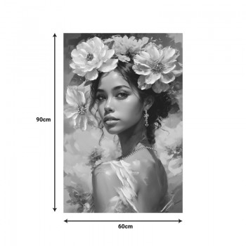 Πίνακας σε καμβά Lilibet Ι Inart 60x2.5x90εκ