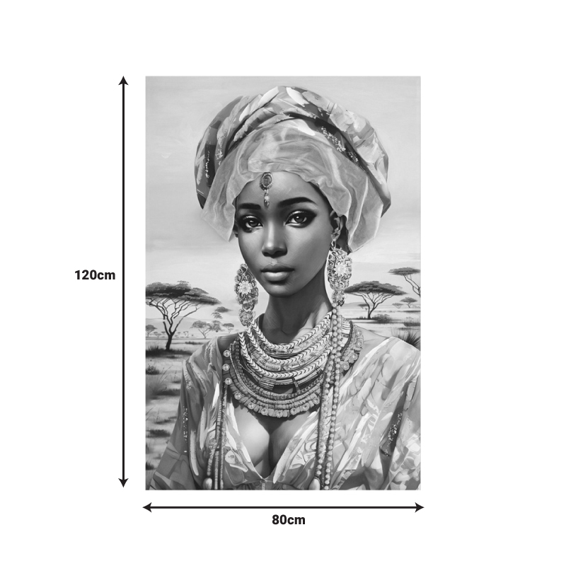 Πίνακας σε καμβά Zerbera I Inart 80x3x120εκ