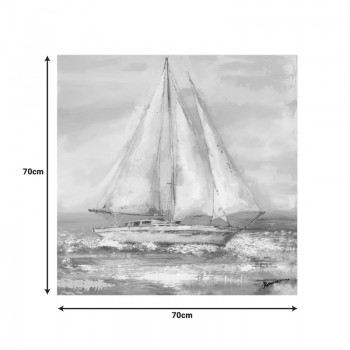 Πίνακας σε καμβά Siedo I Inart 70x3.5x70εκ
