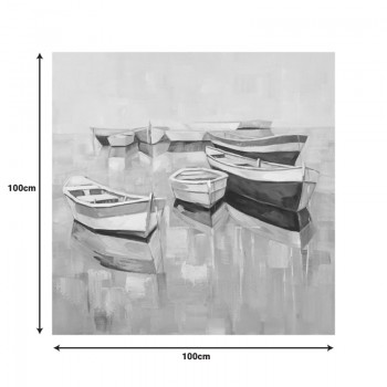 Πίνακας σε καμβά Boatty Ι Inart 100x3x100εκ