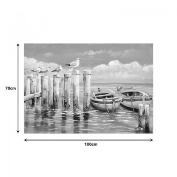 Πίνακας σε καμβά Port Inart 100x3x70εκ