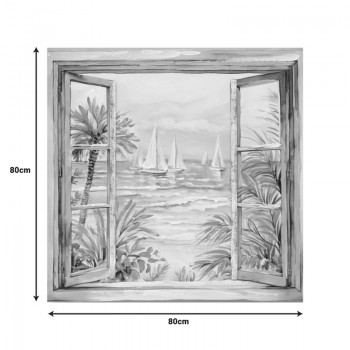 Πίνακας σε καμβά Deive Inart 80x3x80εκ