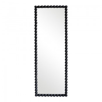 Καθρέπτης Ledalo pakoworld ξύλο σε μαύρη απόχρωση 45x4.5x130εκ