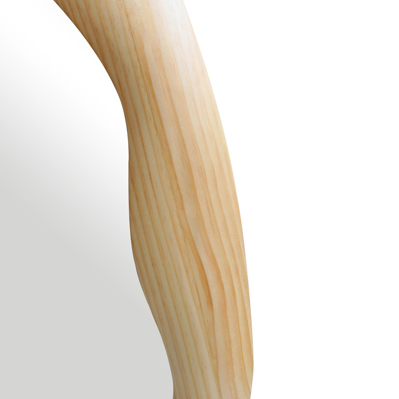 Καθρέπτης οβάλ Enola pakoworld mdf σε φυσική απόχρωση 54x2.5x80εκ