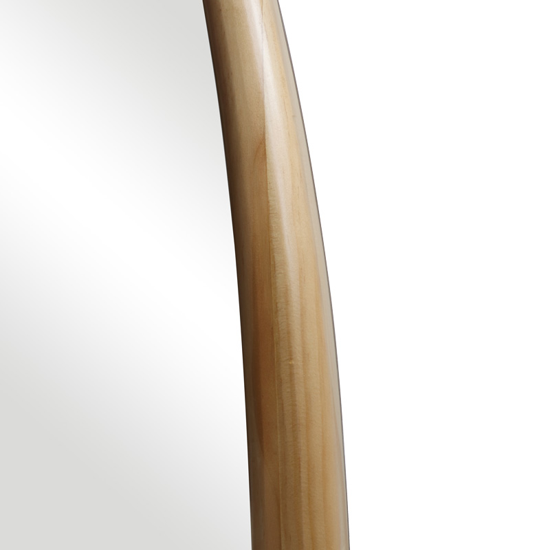 Καθρέπτης οβάλ Marly pakoworld mdf σε φυσική απόχρωση 50.5x4x127εκ