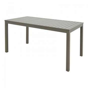 Τραπέζι Kliton pakoworld αλουμίνιο σε σαμπανιζέ απόχρωση 150x80x74εκ