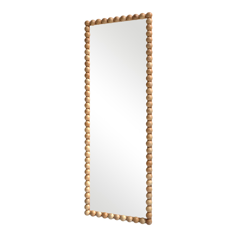 Καθρέπτης Ledalo pakoworld ξύλο σε φυσική απόχρωση 45x4.5x130εκ