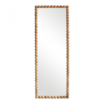 Καθρέπτης Ledalo pakoworld ξύλο σε φυσική απόχρωση 45x4.5x130εκ