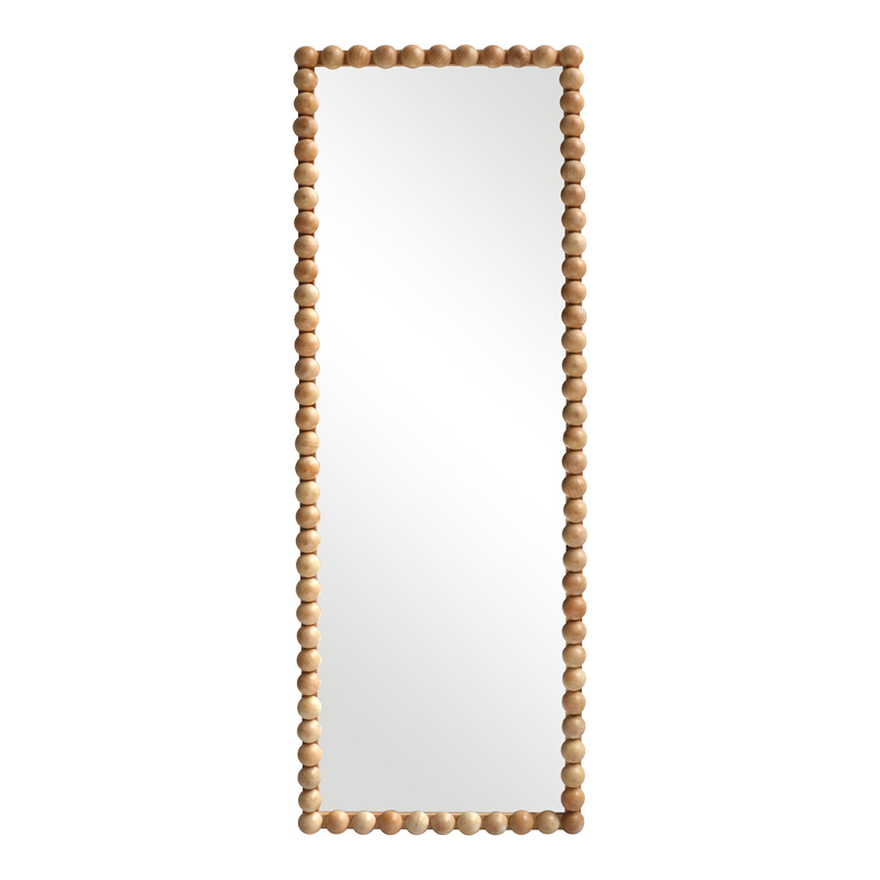 Καθρέπτης Ledalo pakoworld ξύλο σε φυσική απόχρωση 45x4.5x130εκ