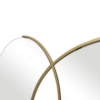 Καθρέπτης διπλός Miryata pakoworld μέταλλο σε χρυσή απόχρωση 105x3x60εκ