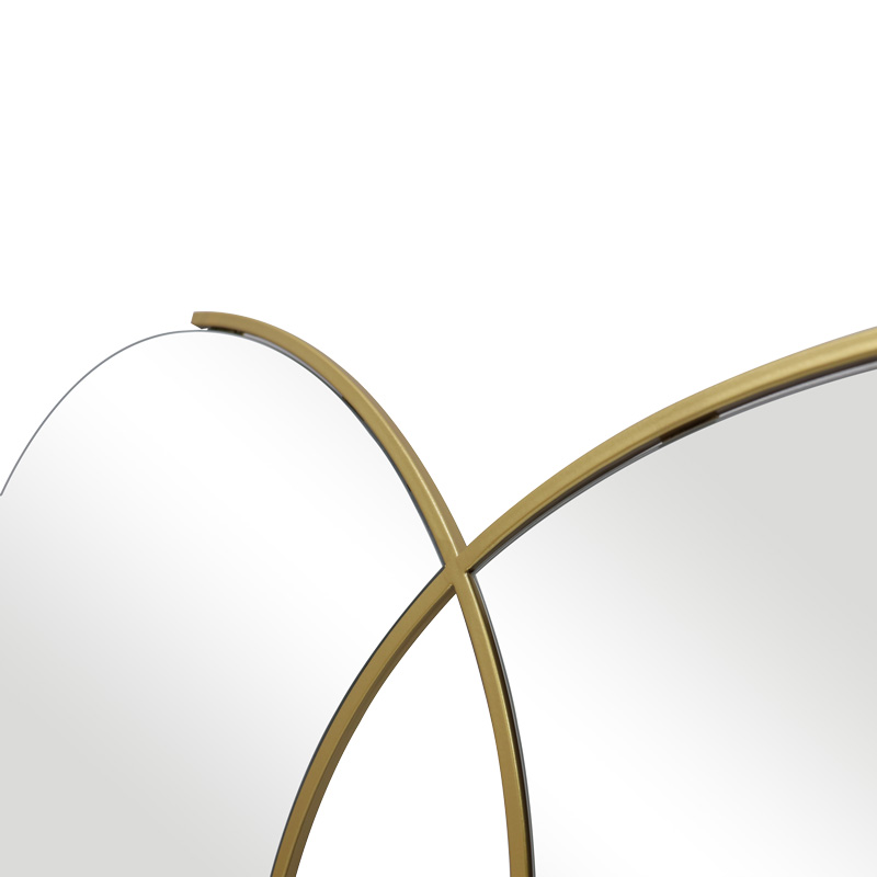 Καθρέπτης διπλός Miryata pakoworld μέταλλο σε χρυσή απόχρωση 105x3x60εκ